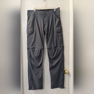 KUHL Renegade Convertible Pants/Shorts Cargo 36x34 Stealth Zip Off Hiking